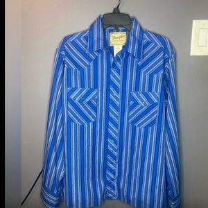 vintage Wrangler western shirts pearl snap size Large
